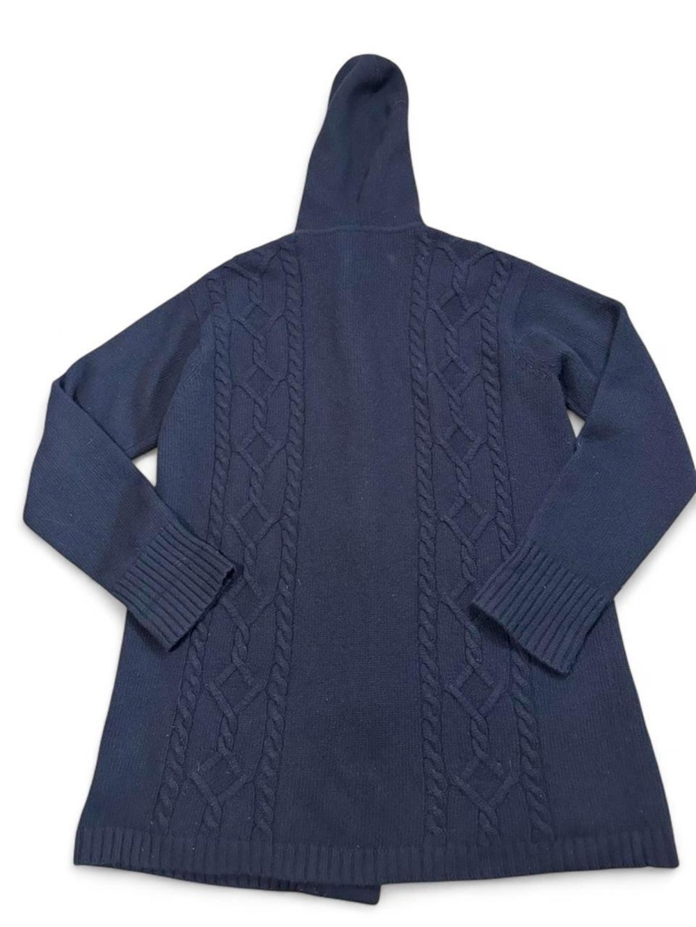 Lauren Ralph Lauren Vintage Women’s Blue Knit Wool Blend Cardigan Sweater Size L - Picture 3 of 4